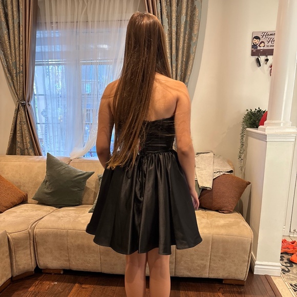 New Knit&Chic Mini Strapless Dress in Black - Picture 3 of 6